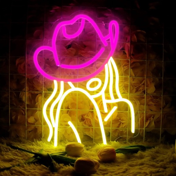 Cowgirl LED Neon Sign Wall Decor - Picture 2 of 3